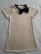 Elegancka złota wizytowa błyszcząca sukienka H&M 122 - 128 jak nowa