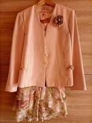 Komplet damski pastelowy  wesele komunia rozm 52.