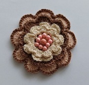 Broszka handmade  kwiat