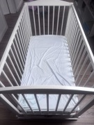 Łóżko dziecięce 65 cm x 115 cm białe 