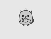 Brelok Sowy z kawą do kluczy z kółkiem, Druk 3D