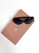 Czarne stylowe okulary Miu Miu duże retro ponadczasowe eleganckie