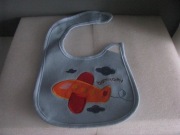 śliniak śliniaczek bawełniany na rzep samolot