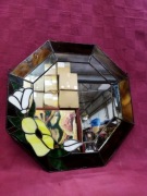 Lustro witrażowe wykonane w stylu Tiffany'ego 40x40cm 178412