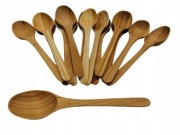 Mała Łyżeczka Drewniana z Czereśni Łyżeczki 6szt Sztućce Drewniane