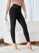 SINSAY Spodnie jeansowe skinny białe przeszycia.S