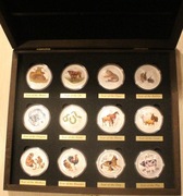 1 $ DOLAR AUSTRALIA LUNAR 2 II 2008 - 2019 KOLOR 12 x 1 $ DOLAR 1 OZ - 999