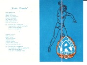 Terminarz meczy I ligi kobiet 1982/83 z tekstem pieśni Ruchu Chorzów