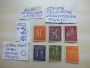 6szt. znaczki Mi 182 ODMIANA Błąd Niemcy 1922r. CYFRY Rzesza czyste  Reich