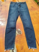 Granatowe jeansy z wysokim stanem River Island 40 L