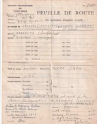 Kongo Belgijskie 1957 r- - przepustka służbowa podróżnicza