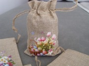 torebki prezentowe wielkanocne woreczki na prezenty z juty zestaw 6szt 