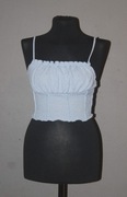 Bluzka crop top niebieska na ramiączkach XS/S 34/36 