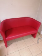 Sofa czerwona eko skóra 