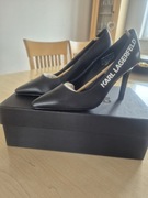 Skórzane szpilki Karl Lagerfeld 