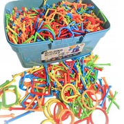 Klocki konstrukcyjne słomki 1500 elementów