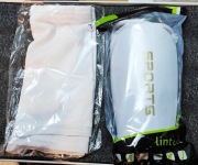 Ochraniacze piłkarskie na piszczele + rękawy z kieszonką na wkładkę rozm.L