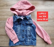 Kurtka jeansowa z kapturem dresowym katana jeans 