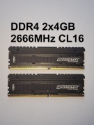 Crucial Ballistix Elite DDR4 8GB (2x4GB) 2666MHz CL16 | MemTest OK