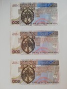 Banknoty 500zł , ciekawe numery