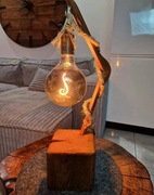 Piękna lampka nocna/biurowa loft vintage industrial rustykalna