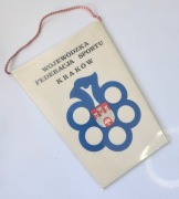 Proporczyk WFS Wojewódzka Federacja Sportu Kraków Herb