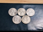 Srebrne monety z prl, 3x Olimpiada 1x Papież 1x Faszyzm