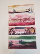 Kilka akwarel Leszek Piechowski artysta trójmiejski 