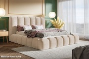 Łóżko tapicerowane bukla bed CRUDO 140x200 160x200 180x200 pojemnik