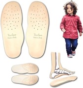 Ortopedyczne wkładki przeciwpotne na płaskostopie skórzane Mr Scarpa 30-32