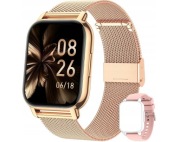 Popglory P66 Smartwatch Kobiety Rozmowy GPS Ciśnienie Tętno Złoty