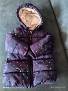 Kurtka dziecięca zimowa rozmiar 86 dla dziewczynki ocieplana 