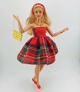 Sukienka suknia ubranko dla Barbie CURVY  zestaw 10 elementów