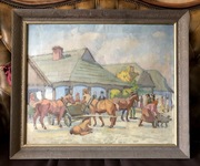 "Wiejski Jarmark”   Michał Sworzeń   rok 1928