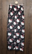 Hello Kitty spodnie piżamowe dresowe czarne z różowym S od ręki