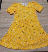 Sukienka żółta w kwiaty 