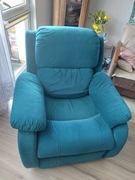 Fotel bujany duży wypoczynkowy z podnoskiem