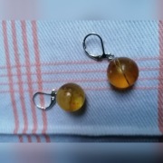 Bursztyn kolczyki 4gr delikatne 