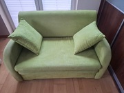 Sofa młodzieżowa, dwuosobowa, rozkładana z pojemnikiem na pościel