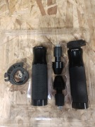 Manetki Rizoma  czarne + ciężarki kierownicy 