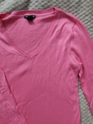 H&M Basic różowy cienki sweterek XS 34 