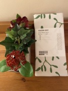 IKEA VINTER 2021 bieżnik + FEJKA kwiaty 3 szt NOWE