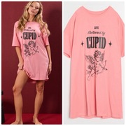 Koszula nocna Walentynki serca Kupidyn 100% bawełna M
