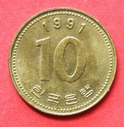 10  Won   1991  r -      Korea Południowa   