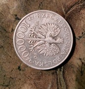 Moneta Solidarność 100000zł, 1990r., typ A, 3 szt., stan jak na zdjęciach