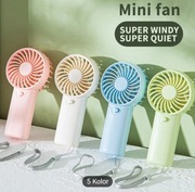 Zielony Wiatraczek przenośny, ręczny, mini 