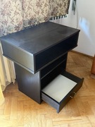 Szafka pod tv, czarna, góra obracana