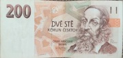 Banknot 200 koron czeskich 1998