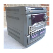 Wieża Aiwa CX-NS30EZ Radio Rds 3xCd 2xTape Karaoke Aux T-Bass 2x45W Rms 6om