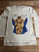 Bluza biała 128 cm